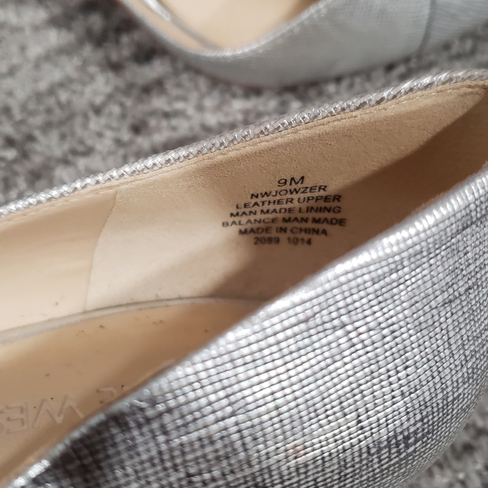 Nine West Size 9M Silver Stiletto High Heels - Picture 4 of 13